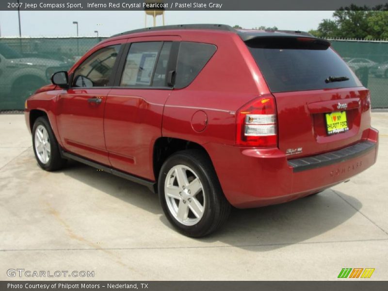Inferno Red Crystal Pearlcoat / Pastel Slate Gray 2007 Jeep Compass Sport