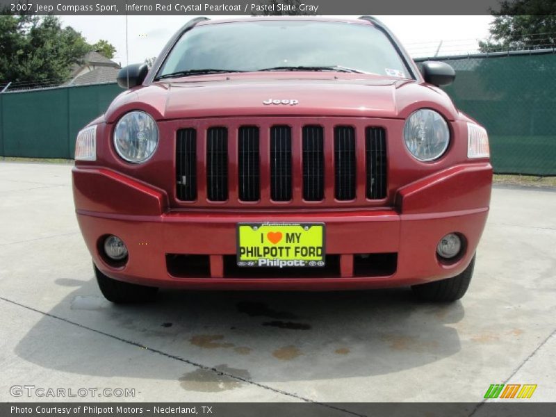 Inferno Red Crystal Pearlcoat / Pastel Slate Gray 2007 Jeep Compass Sport