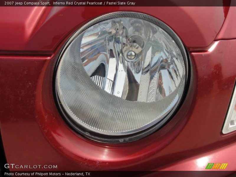 Inferno Red Crystal Pearlcoat / Pastel Slate Gray 2007 Jeep Compass Sport