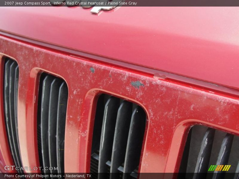Inferno Red Crystal Pearlcoat / Pastel Slate Gray 2007 Jeep Compass Sport