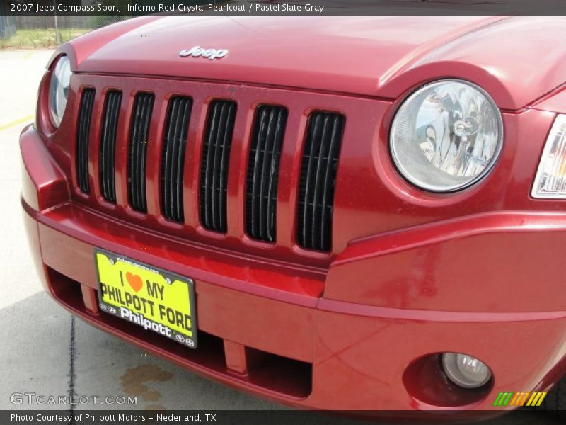 Inferno Red Crystal Pearlcoat / Pastel Slate Gray 2007 Jeep Compass Sport