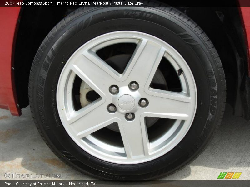 Inferno Red Crystal Pearlcoat / Pastel Slate Gray 2007 Jeep Compass Sport