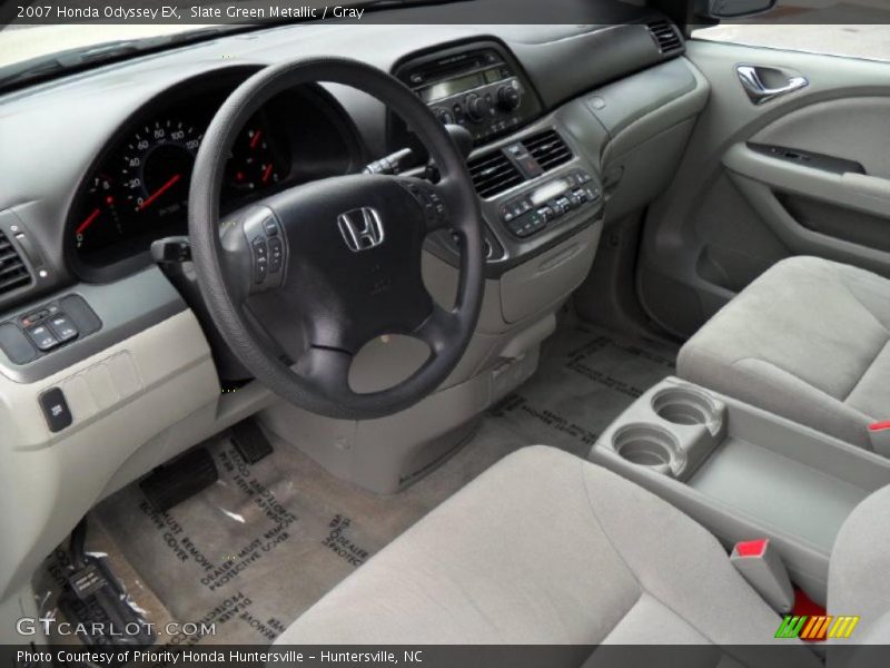Slate Green Metallic / Gray 2007 Honda Odyssey EX