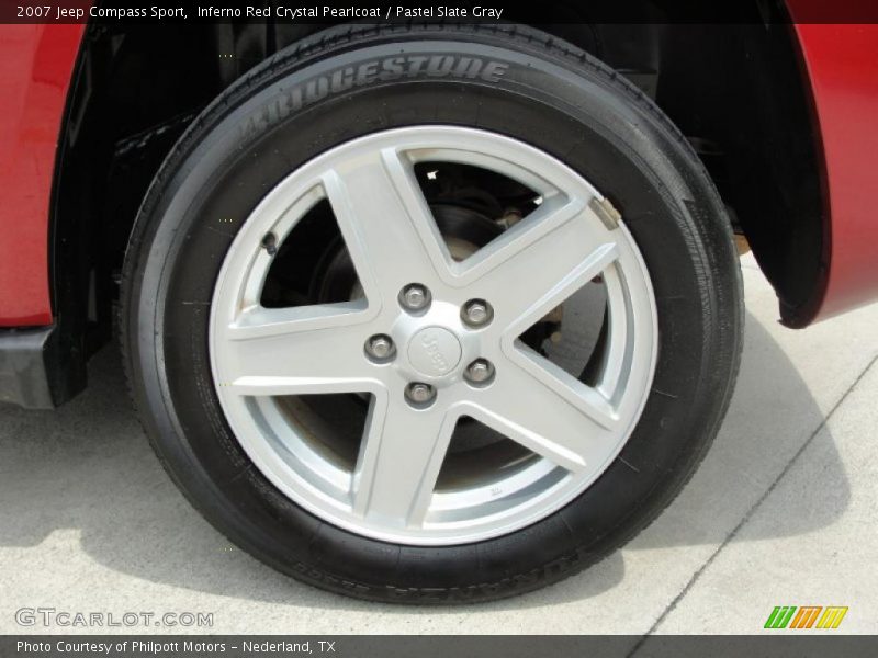 Inferno Red Crystal Pearlcoat / Pastel Slate Gray 2007 Jeep Compass Sport
