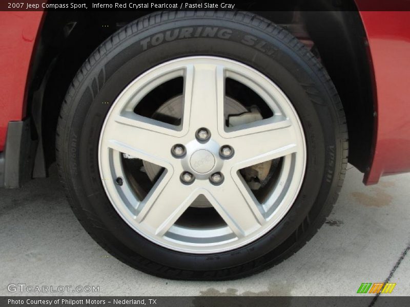 Inferno Red Crystal Pearlcoat / Pastel Slate Gray 2007 Jeep Compass Sport