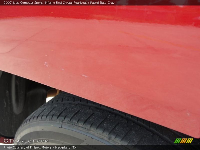 Inferno Red Crystal Pearlcoat / Pastel Slate Gray 2007 Jeep Compass Sport
