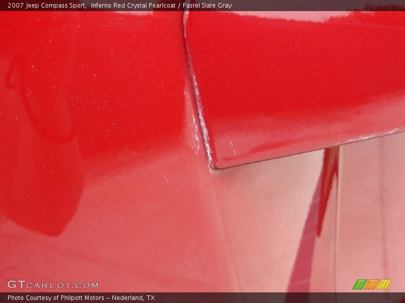 Inferno Red Crystal Pearlcoat / Pastel Slate Gray 2007 Jeep Compass Sport