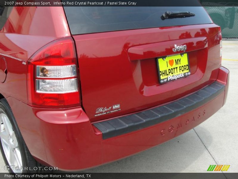 Inferno Red Crystal Pearlcoat / Pastel Slate Gray 2007 Jeep Compass Sport