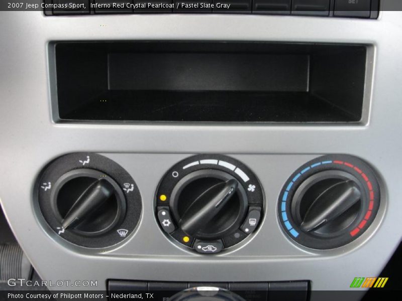 Inferno Red Crystal Pearlcoat / Pastel Slate Gray 2007 Jeep Compass Sport