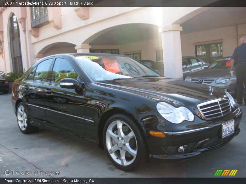 Black / Black 2007 Mercedes-Benz C 230 Sport