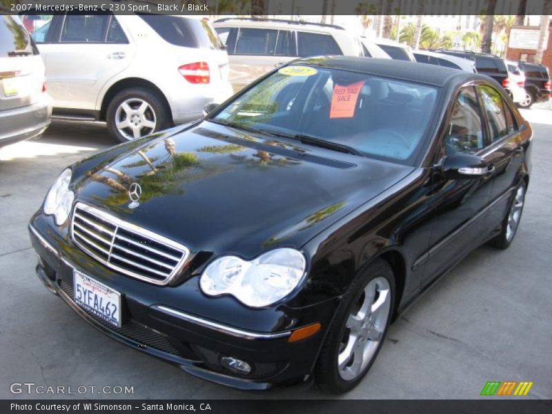 Black / Black 2007 Mercedes-Benz C 230 Sport