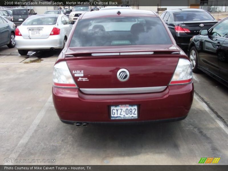 Merlot Metallic / Charcoal Black 2008 Mercury Sable Premier Sedan