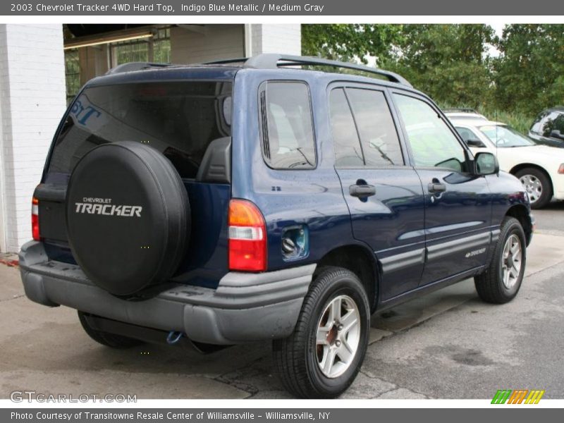 Indigo Blue Metallic / Medium Gray 2003 Chevrolet Tracker 4WD Hard Top