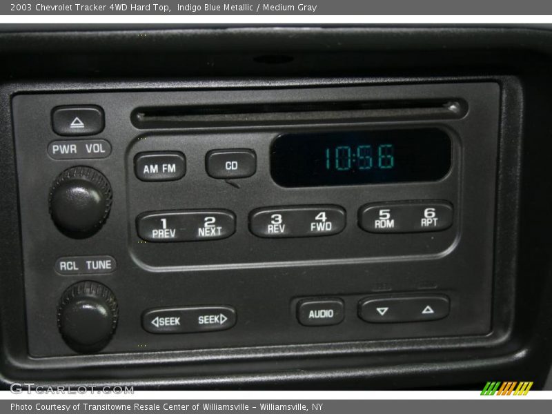 Indigo Blue Metallic / Medium Gray 2003 Chevrolet Tracker 4WD Hard Top