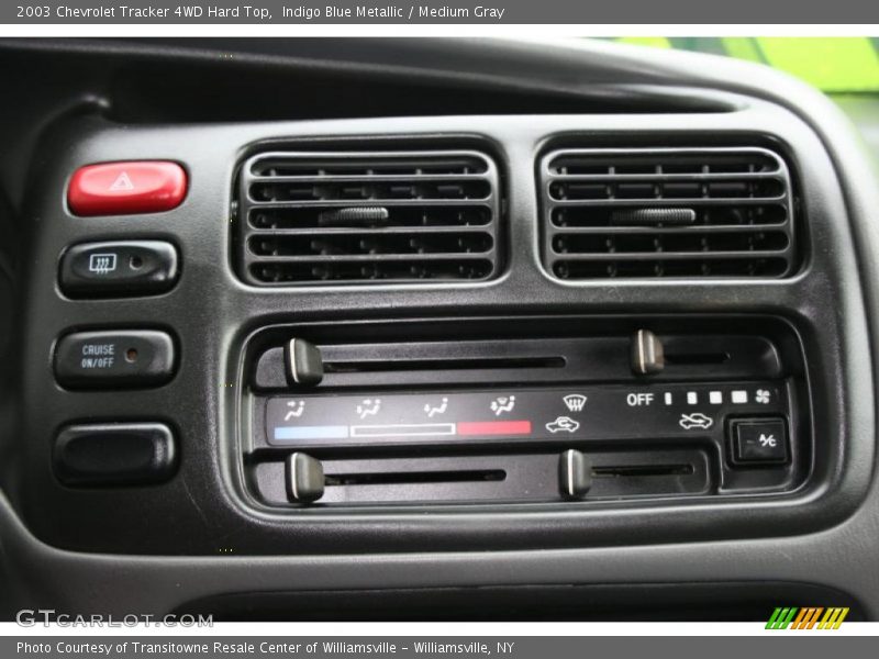 Indigo Blue Metallic / Medium Gray 2003 Chevrolet Tracker 4WD Hard Top