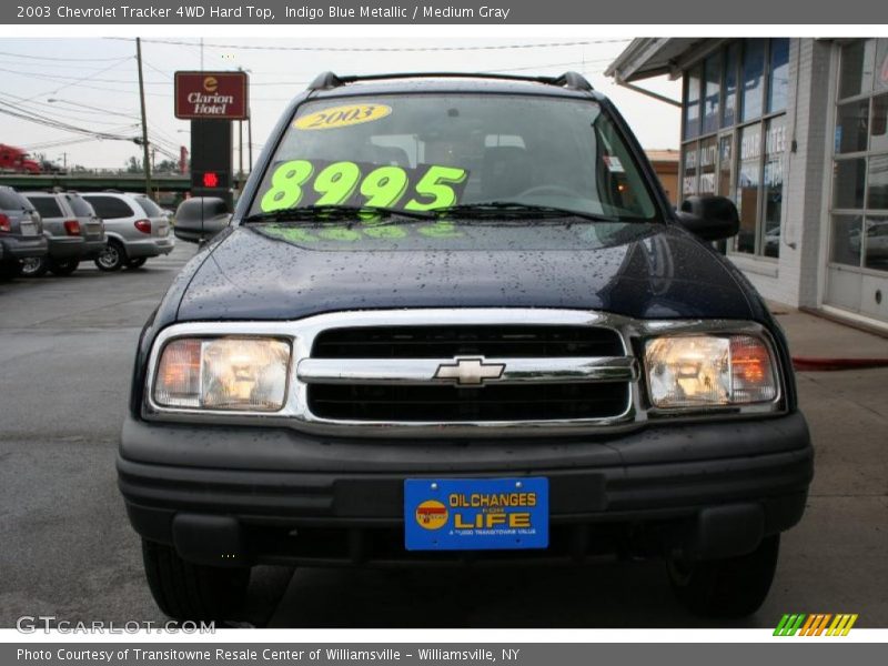 Indigo Blue Metallic / Medium Gray 2003 Chevrolet Tracker 4WD Hard Top