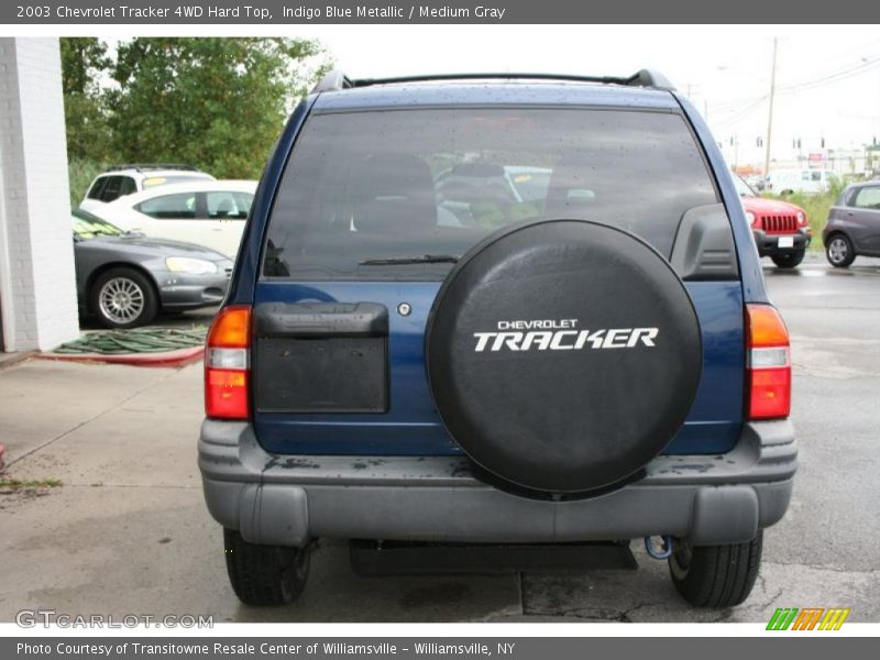 Indigo Blue Metallic / Medium Gray 2003 Chevrolet Tracker 4WD Hard Top