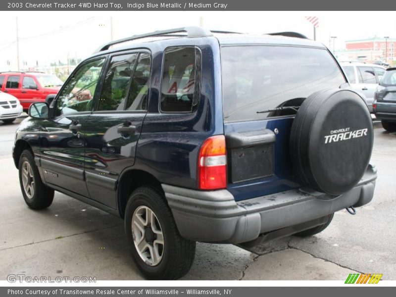 Indigo Blue Metallic / Medium Gray 2003 Chevrolet Tracker 4WD Hard Top