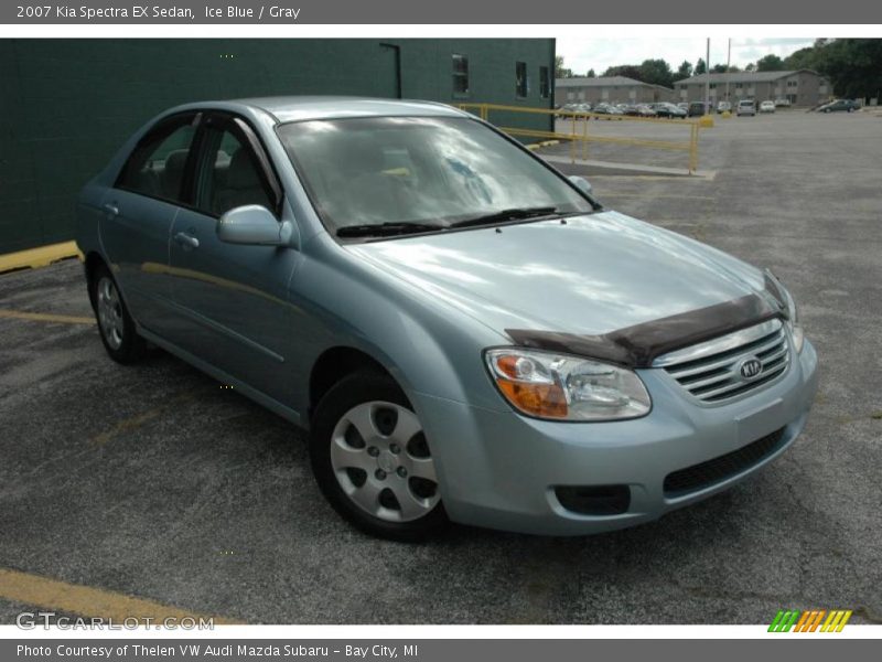 Ice Blue / Gray 2007 Kia Spectra EX Sedan