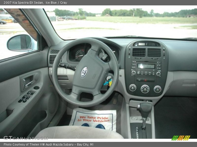Ice Blue / Gray 2007 Kia Spectra EX Sedan