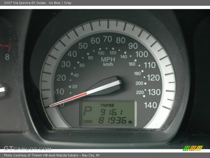 Ice Blue / Gray 2007 Kia Spectra EX Sedan