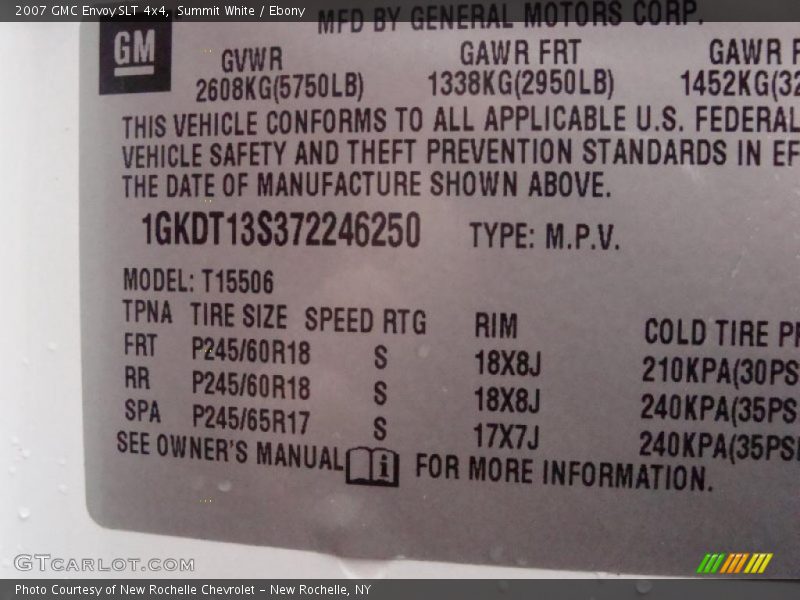 Summit White / Ebony 2007 GMC Envoy SLT 4x4