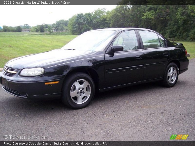 Black / Gray 2003 Chevrolet Malibu LS Sedan