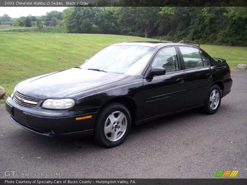 Black / Gray 2003 Chevrolet Malibu LS Sedan