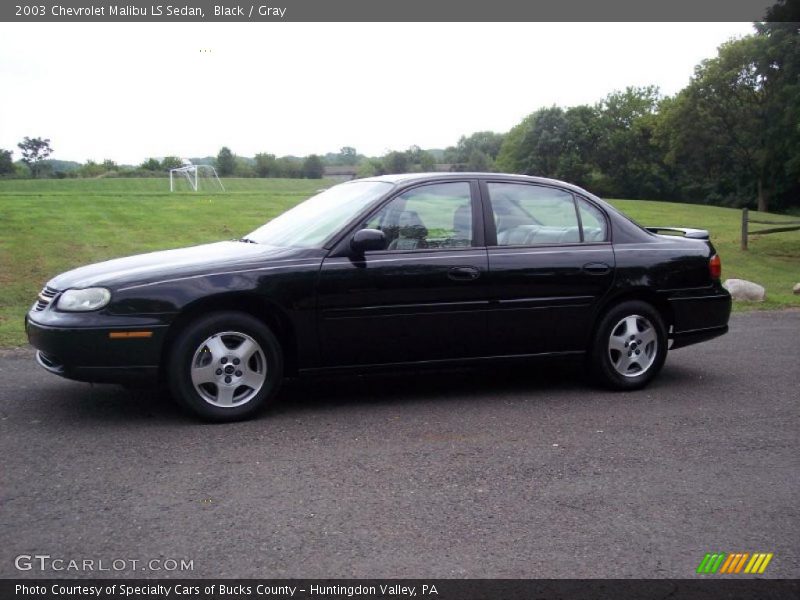 Black / Gray 2003 Chevrolet Malibu LS Sedan
