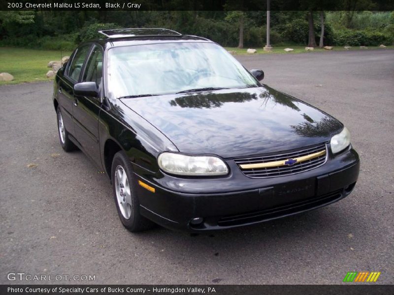 Black / Gray 2003 Chevrolet Malibu LS Sedan