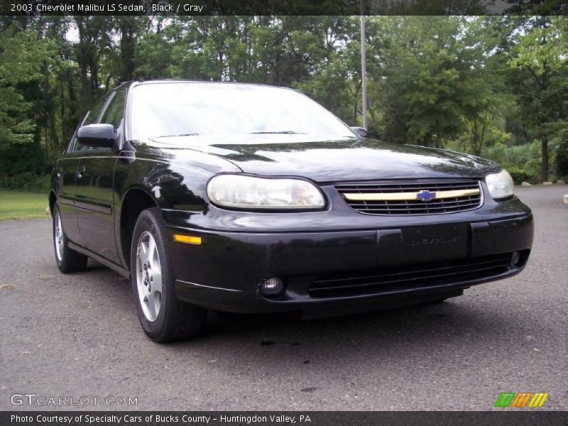 Black / Gray 2003 Chevrolet Malibu LS Sedan