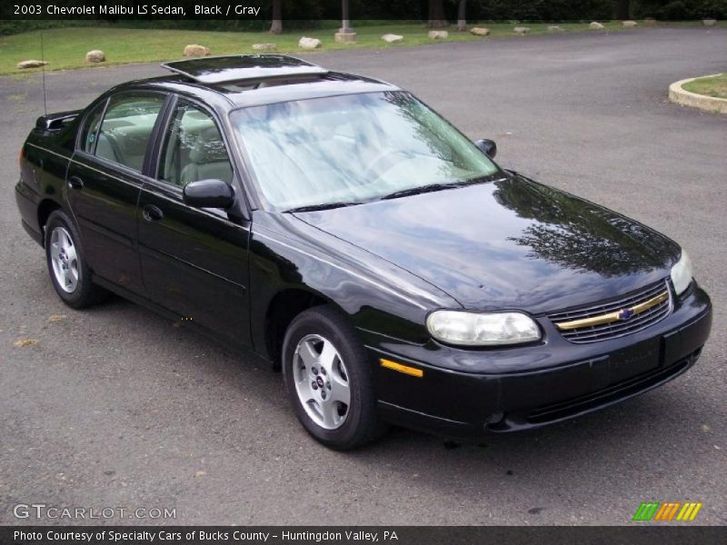 Black / Gray 2003 Chevrolet Malibu LS Sedan