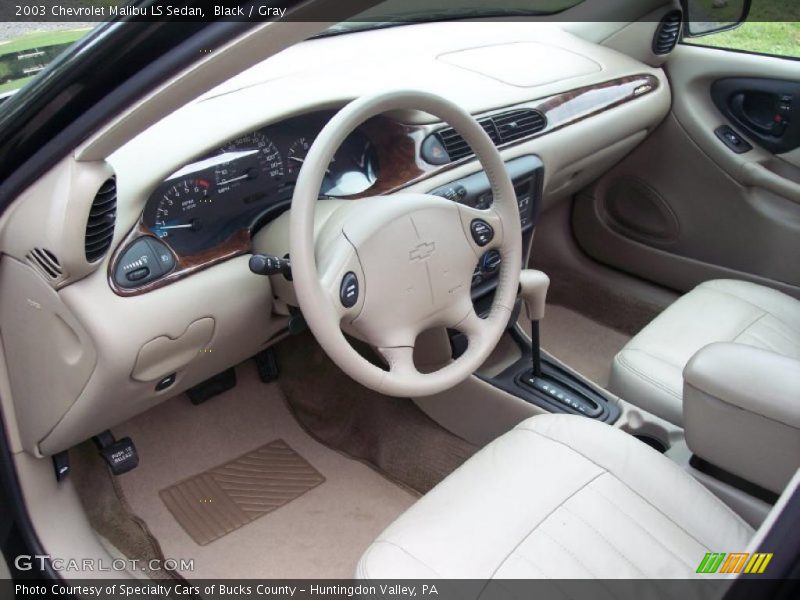 Black / Gray 2003 Chevrolet Malibu LS Sedan