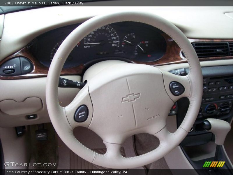 Black / Gray 2003 Chevrolet Malibu LS Sedan