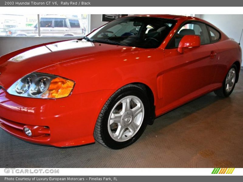 Rally Red / Black 2003 Hyundai Tiburon GT V6