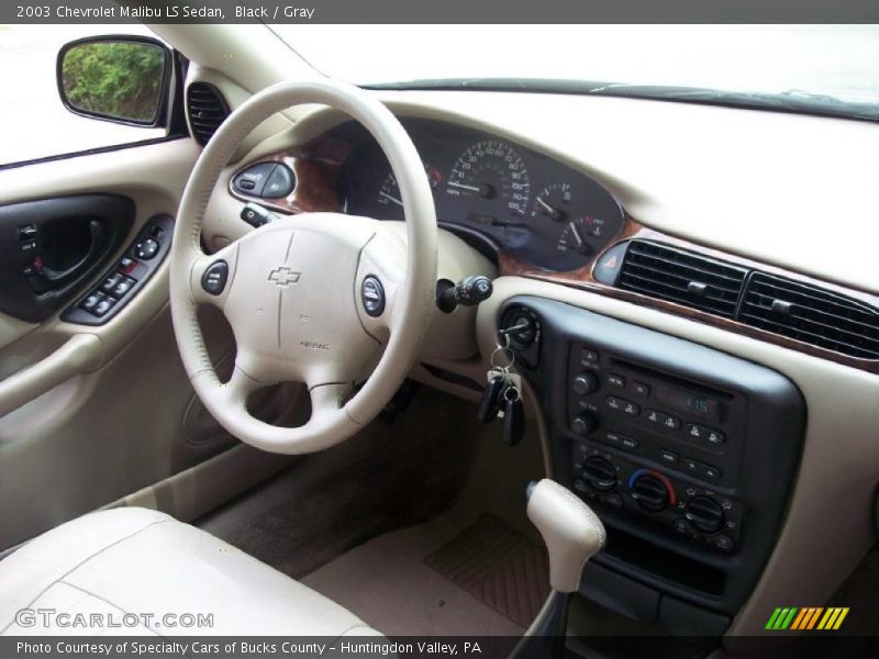 Black / Gray 2003 Chevrolet Malibu LS Sedan