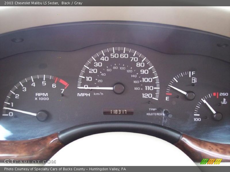 Black / Gray 2003 Chevrolet Malibu LS Sedan