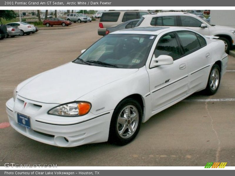 Arctic White / Dark Pewter 2001 Pontiac Grand Am GT Sedan