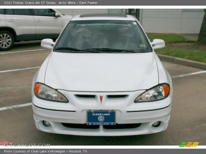 Arctic White / Dark Pewter 2001 Pontiac Grand Am GT Sedan