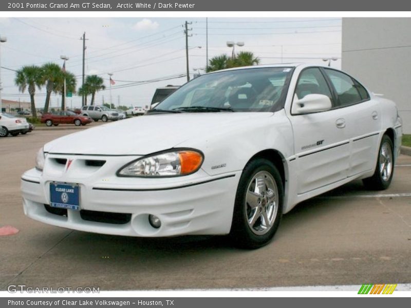 Arctic White / Dark Pewter 2001 Pontiac Grand Am GT Sedan