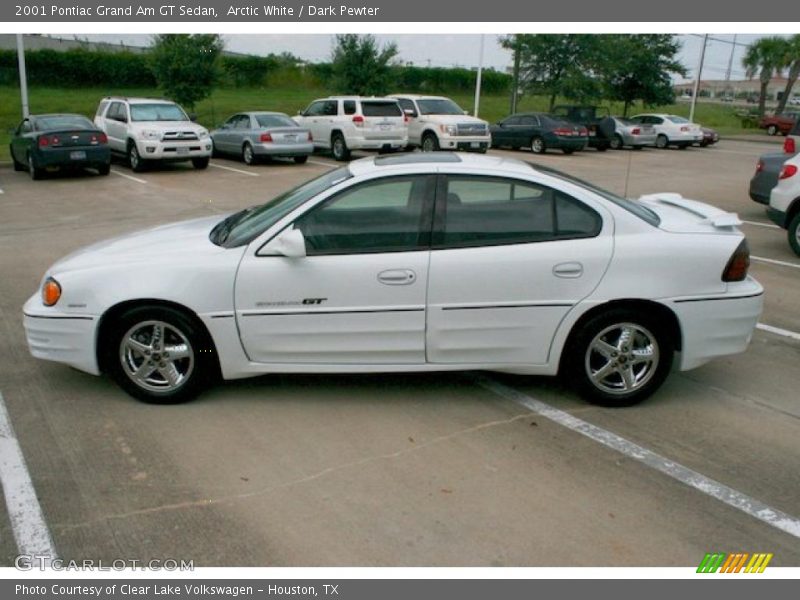 Arctic White / Dark Pewter 2001 Pontiac Grand Am GT Sedan