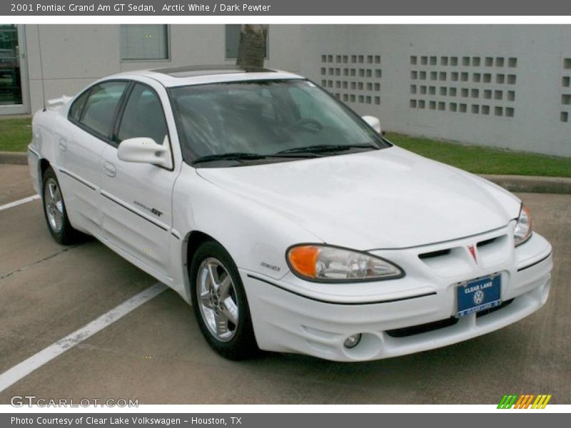 Arctic White / Dark Pewter 2001 Pontiac Grand Am GT Sedan
