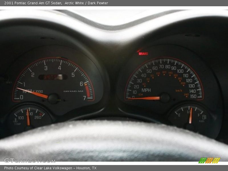 Arctic White / Dark Pewter 2001 Pontiac Grand Am GT Sedan