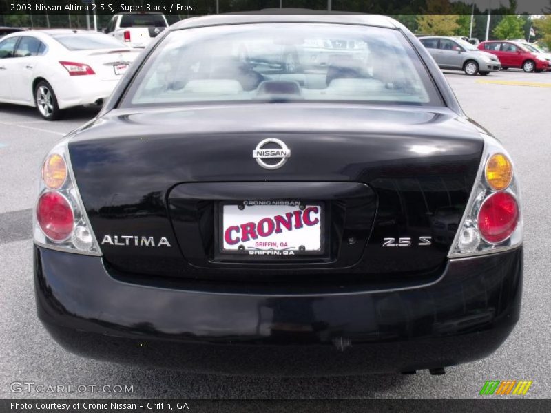 Super Black / Frost 2003 Nissan Altima 2.5 S
