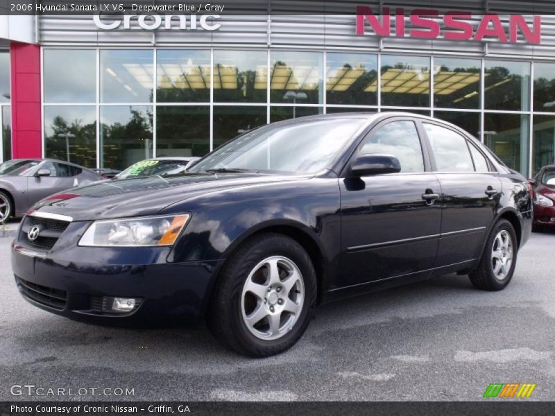 Deepwater Blue / Gray 2006 Hyundai Sonata LX V6
