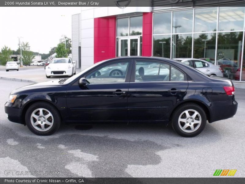 Deepwater Blue / Gray 2006 Hyundai Sonata LX V6