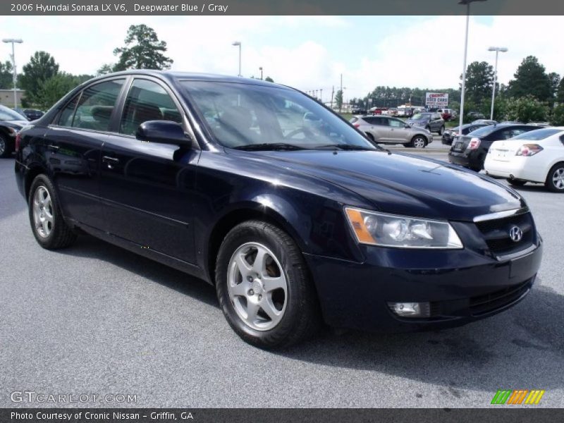 Deepwater Blue / Gray 2006 Hyundai Sonata LX V6