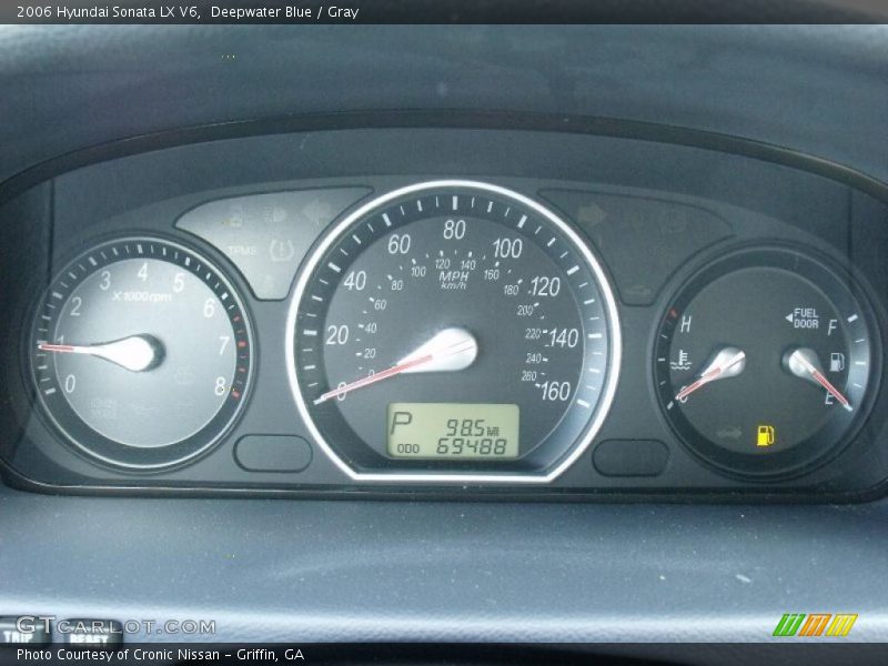 Deepwater Blue / Gray 2006 Hyundai Sonata LX V6