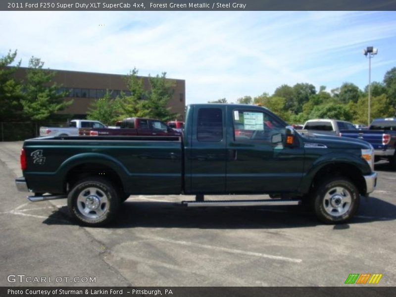 Forest Green Metallic / Steel Gray 2011 Ford F250 Super Duty XLT SuperCab 4x4