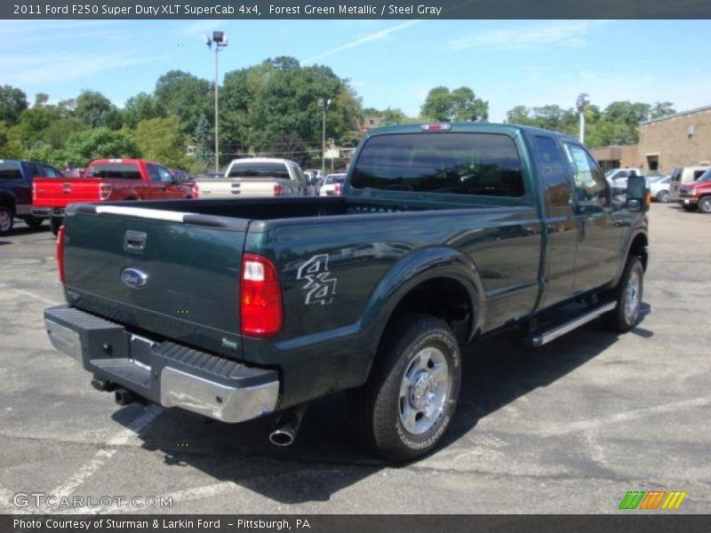 Forest Green Metallic / Steel Gray 2011 Ford F250 Super Duty XLT SuperCab 4x4